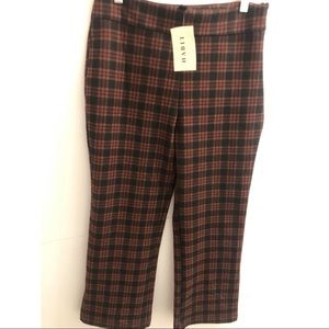 Lumiere high waisted plaid ankle pants